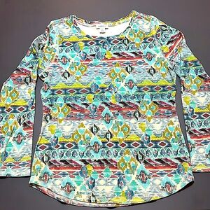 EUC Super soft patterned Sundance long sleeve lightweight thermal crew neck top